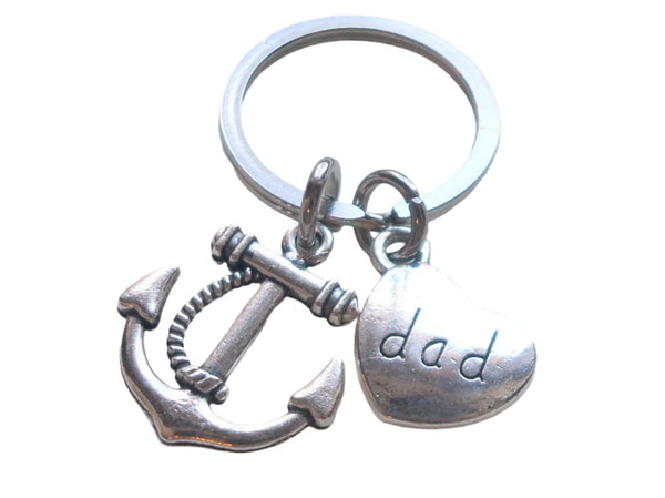 Dad's Anchor Keychain - You're the Anchor in My Life; Father's Gift Keychain