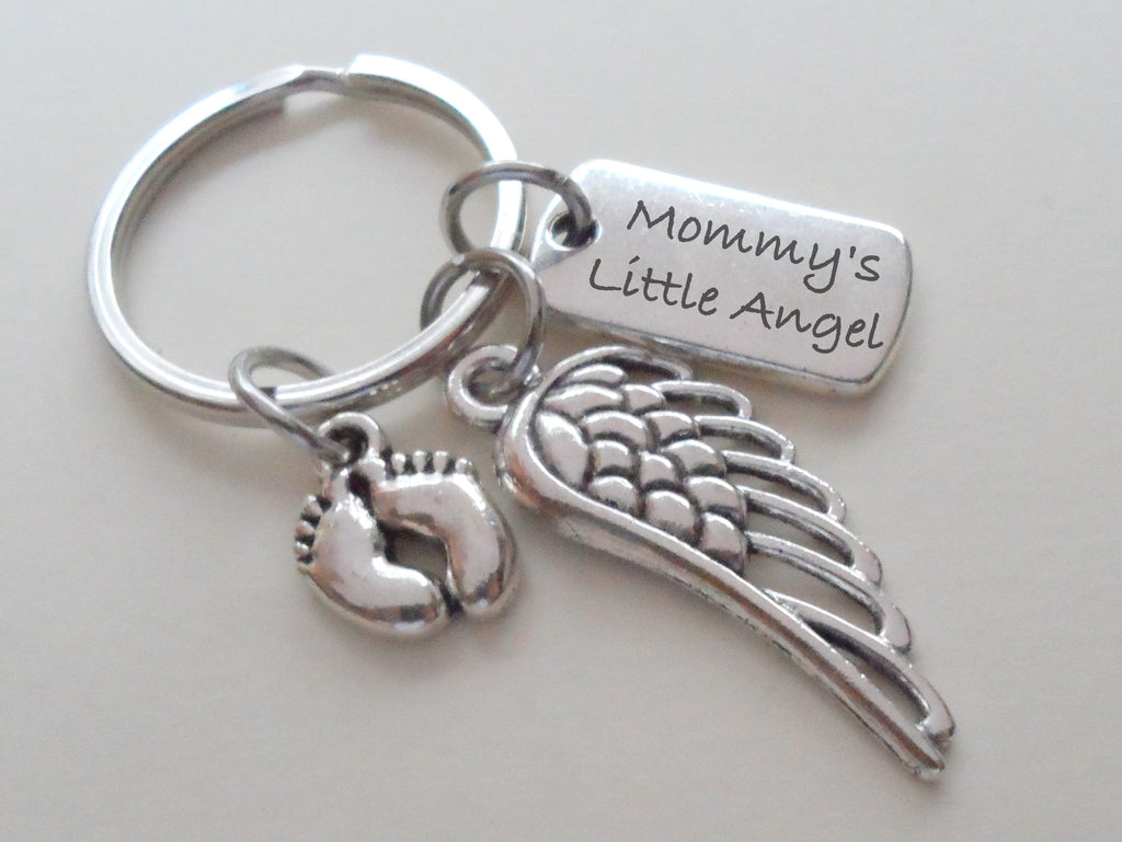 Custom Baby Memorial Charm Keychain, Infant Loss Gift, Miscarriage Stillborn, Memorial Keychain by Jewelry Everyday
