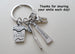 Employee Thank You Gift • Dental Assistant Keychain, Tooth, Toothbrush, Toothpaste & Floss Charms by JewelryEveryday