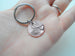 Double Keychain Set 2018 US One Cent Penny Keychains with Heart Around Year; 7 Year Anniversary Gift, Couples Keychain