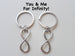 Personalized & Matching Couples Keychain with Infinity Symbol + Optional Heart Tag