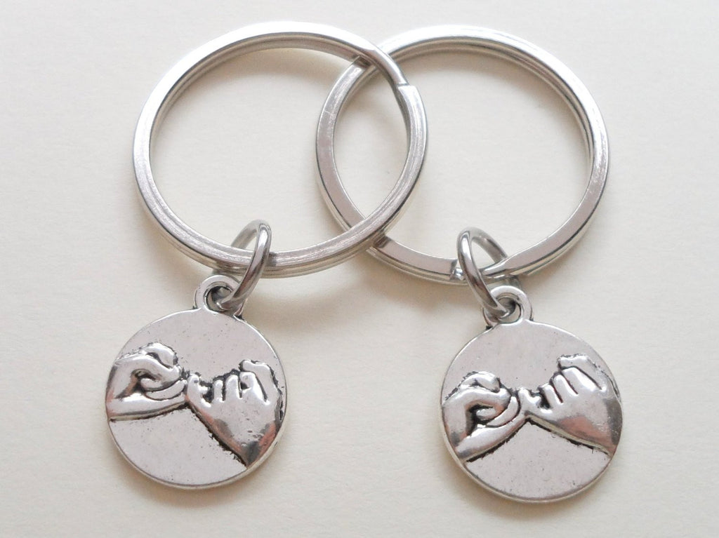 Anniversary Gift | Double Pinky Promise Charm Keychains