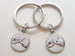 Anniversary Gift | Double Pinky Promise Charm Keychains with Letter Charm Option