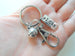 Volleyball Keychain with I Can Charm and Swivel Clasp, Volleyball Player or Coach Keychain