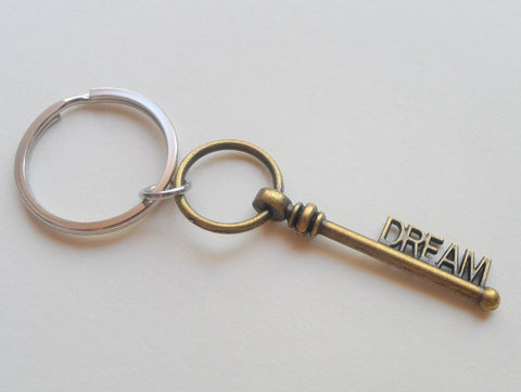 Bronze Dream Key Keychain, Graduation Gift Keychain