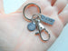 Swimming Keychain with I Can Charm and Swivel Clasp Hook, Swimmer or Coach Keychain
