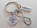 Infinity Symbol Charm Keychain with Family Tag & Tree Charm - For Infinity; Family Keychain