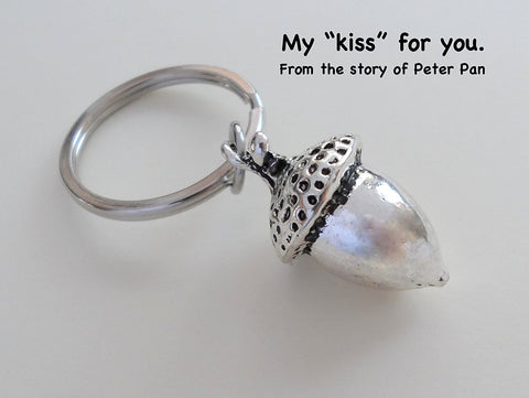Elongated Acorn Keychain - Peter Pan's Kiss