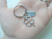 Employee Appreciation Gifts • "Thank You" Tag & Silver Clover Keychain by JewelryEveryday w/ "Lucky to work with you!" Card