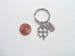 Employee Appreciation Gifts • "Thank You" Tag & Silver Clover Keychain by JewelryEveryday w/ "Lucky to work with you!" Card