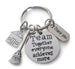 Housekeeping Appreciation Keychain; Team Disc Charm, Broom, House, & Thank You Charm Keychain