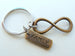 Bronze Family Tag with Infinity Symbol Keychain - For Infinity; Family Keychain