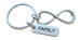 Family Tag with Silver Tone Infinity Symbol Keychain - For Infinity; Family Keychain