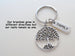 Family Tree Keychain, Family Reunion Gift - Our Roots Are As One