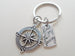 Find Joy in the Journey Open Compass Keychain - Graduation Gift Keychain, Couples Gift Keychain