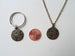 Bronze World Globe Necklace and Keychain Set - You Mean The World To Me; Couples Keychain Set