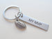 Football Ball Keychain and Steel Tag Engraved with "My MVP", Football Keychain Gift