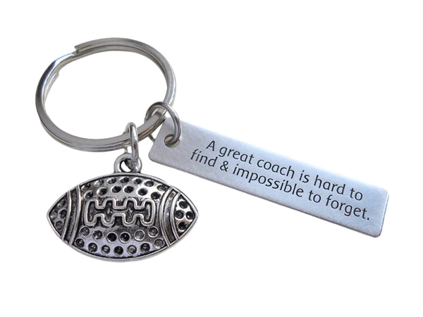 Football Coach Gift, Appreciation Gift - "A Great Coach is Impossible to Forget" Engraved