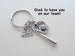 Go Team Baseball Keychain with Baseball Bat and Glove Charm - Glad to Have You on Our Team Keychain