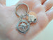 Graduate Compass Keychain, 2024 Penny & Cap Charm - Good Luck on the Path Ahead of You