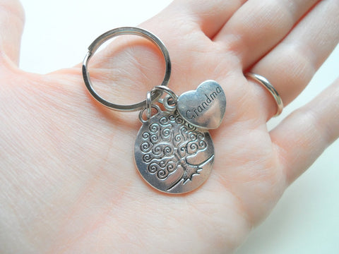 Grandma Family Tree Keychain