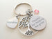 Custom Mom Tree Keychain with a Thanks for Helping Me Grow Disc Charm and Birthstone Charm Option, Gift for Mom or Gift for Grandma