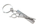 Hair Stylist Scissors and Comb Charm Keychain