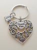 Heart & Book Charm Teacher Keychain - It Takes a Big Heart to Teach Little Minds