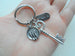 Key, Dinner Plate & Thank You Charm Keychain, Food Server, School Lunch Serving Staff Appreciation