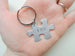 I Heart U 2 Matching Steel Puzzle Engraved Keychains