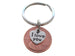 I Love You Heart Charm Layered Over 1980 Penny Keychain; 42 Year Anniversary, Couples Keychain