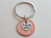 I Love You Heart Charm Layered Over 1984 Penny Keychain; 38 Year Anniversary Gift, Couples Keychain