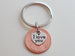 I Love You Heart Charm Layered Over 1984 Penny Keychain; 41 Year Anniversary Gift, Couples Keychain