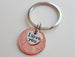 I Love You Heart Charm Layered Over 1986 Penny Keychain; 36 Year Anniversary Gift, Couples Keychain