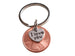 I Love You Heart Charm Layered Over 1991 Penny Keychain; 31 Year Anniversary Gift, Couples Keychain