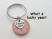 I Love You Heart Charm Layered Over 1993 Penny Keychain; 29 Year Anniversary Gift, Couples Keychain