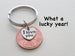 24 Year Anniversary Gift • I Love You Heart Charm Layered Over 1998 Penny Keychain by Jewelry Everyday