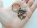 Bronze Tree, Cross, & Believe Charm Keychain, Religious Teacher Gift, Neighbor Gift