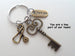 Bronze Key & Stethoscope Charm Keychain, Nurse Gift, Hospital Staff Appreciation Gift, Medical Team Gift, Thank You Gift