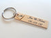 Custom Engraved Bronze Tag with Heart Keychain, Anniversary Gift Keychain, Personalized Engraved Keychain