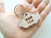 Custom Personalized Wood Cloud Keychain, Engraved Initials, Anniversary Gift, Husband Wife Key Chain, Boyfriend Girlfriend Gift, Customized Couples Keychain