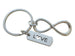 Love Tag with Infinity Symbol Keychain - You and Me for Infinity; Couples Keychain