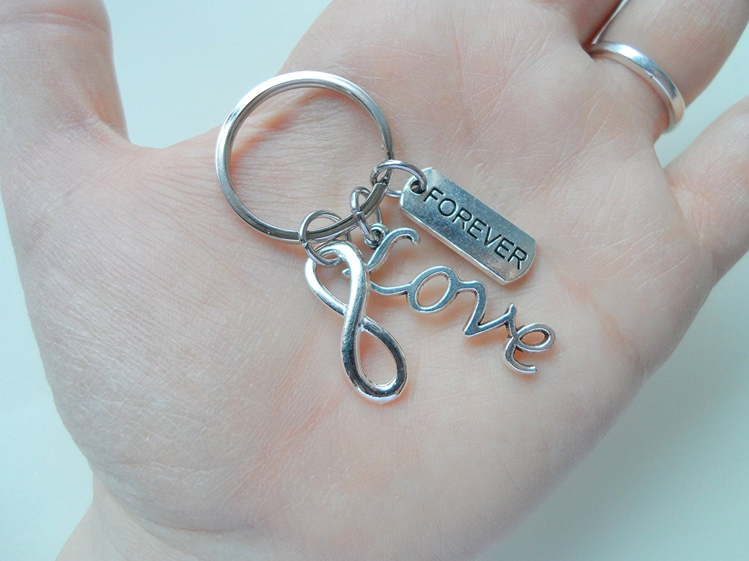 Love Keychain Silver