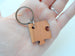 Matching Wood Puzzle Keychains, Set of 4