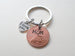 Mom Stamped on 2017 Penny Keychain, I LoveYou Heart Charm, Mother's Day Gift