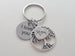 Mom Tree Charm Keychain with I Love You Engraved Disc - Thanks for Helping Me Grow