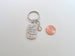 Mother and Daughter Saying Keychain Set, Love Between Is Forever, with Infinity Charm
