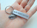 "My Best Catch" Engraved on Aluminum Tag Keychain and Football Charm Keychain; Couples Keychain