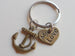 "My Love" Bronze Anchor Keychain - You're the Anchor in my Life; Couples Keychain