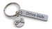 Drive Safe Engraved Steel Tag Keychain